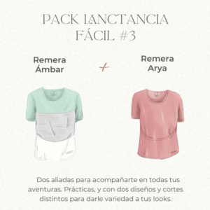 Pack lactancia fácil #3: Remera Arya y Remera Ámbar