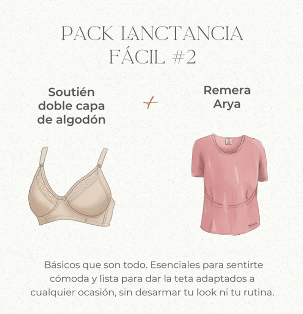 Pack lactancia fácil #2: Soutién y Remera Arya