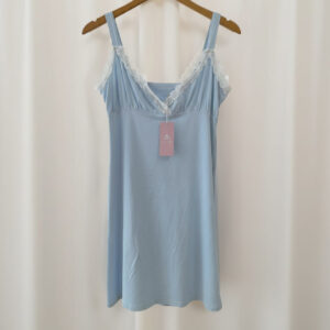 Bata el algodón celeste - Celeste, U (batas)