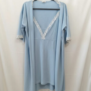 Bata el algodón celeste