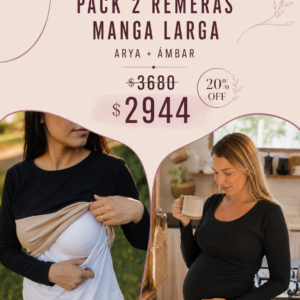 PACK 2 remeras manga larga (modelo Arya y Ámbar) $2944